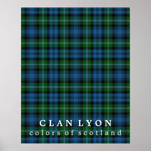Poster Clan Lyon Couleurs d'Ecosse Tartan (Devant)