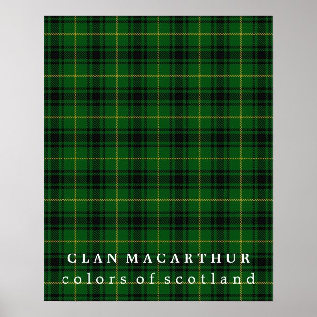 Poster Clan MacArthur Couleurs d'Ecosse Tartan (Devant)