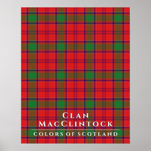 Poster Clan MacClintock Colors of Scotland 2 Tartan Plaid