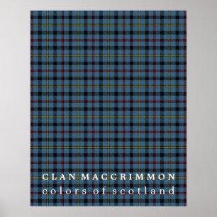 Poster Clan MacCrimmon couleurs de Tartan écossais