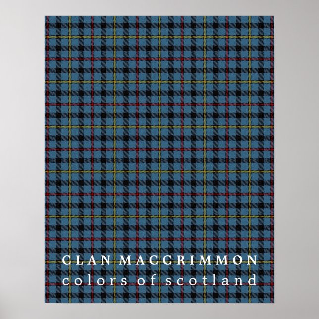 Poster Clan MacCrimmon couleurs de Tartan écossais (Devant)