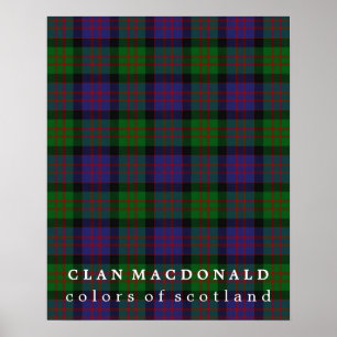 Poster Clan MacDonald Couleurs d'Ecosse Tartan