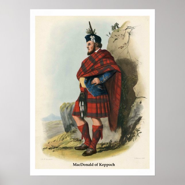 Poster Clan MacDonald de Keppoch (Devant)
