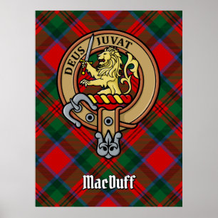 Poster Clan MacDuff Crest sur Tartan