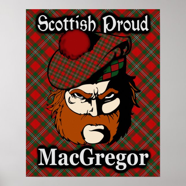 Poster Clan MacGregor Scottish Tartan (Devant)