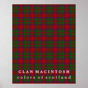 Poster Clan MacIntosh Couleurs de Tartan écossais