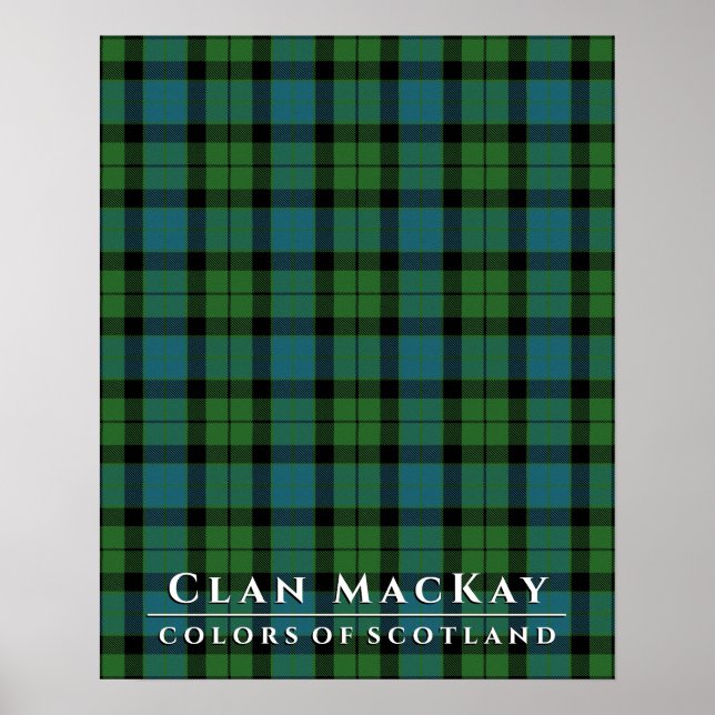 Poster Clan MacKay Couleurs d'Ecosse 2 tarte antique (Devant)