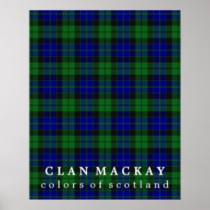 Poster Clan MacKay Couleurs d'Ecosse Tartan