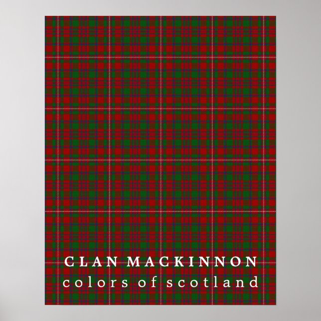Poster Clan MacKinnon Couleurs de Tartan écossais (Devant)