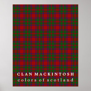 Poster Clan MacKintosh couleurs de Tartan écossais