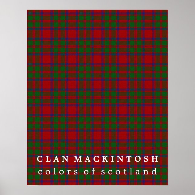 Poster Clan MacKintosh couleurs de Tartan écossais (Devant)