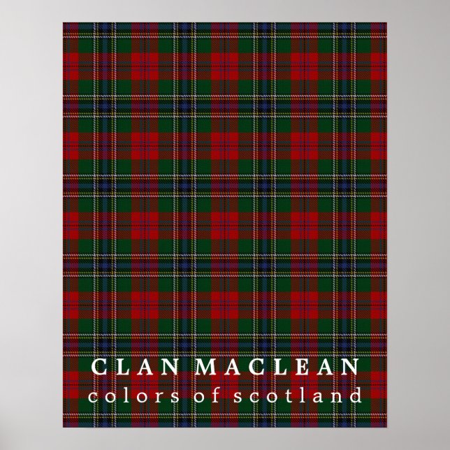 Poster Clan MacLean couleurs de Scotland Tartan (Devant)