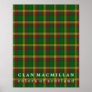 Poster Clan MacMillan Couleurs de Tartan écossais