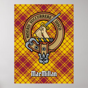 Poster Clan MacMillan Crest sur le tatan de robe