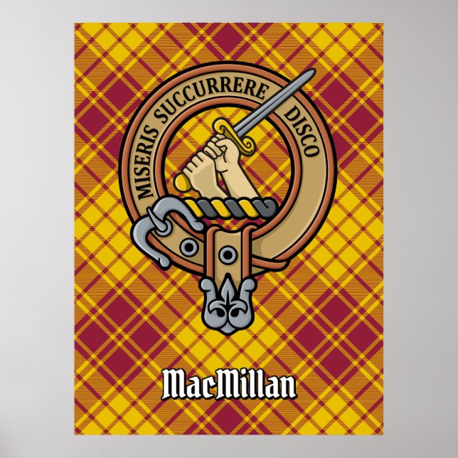 Poster Clan MacMillan Crest sur le tatan de robe (Devant)