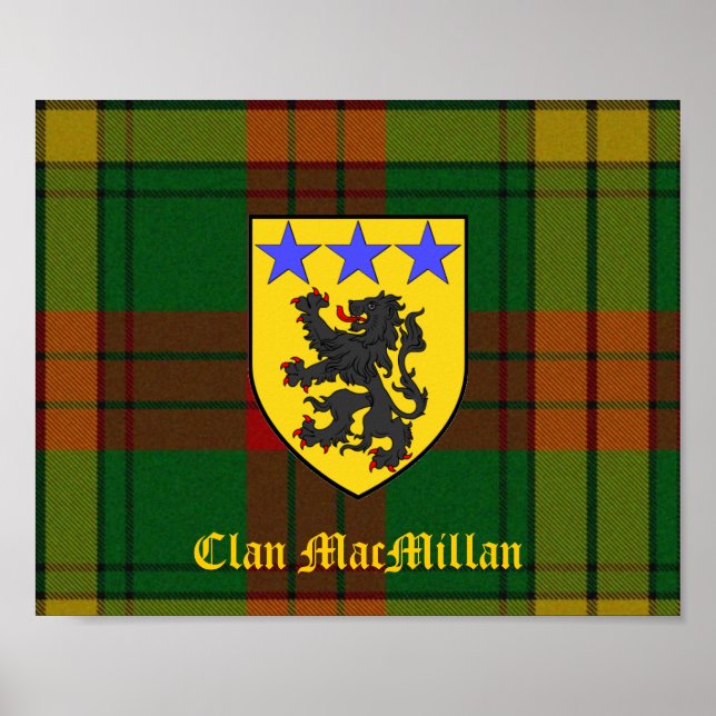 Poster Clan MacMillan Tartan et Shield (Devant)