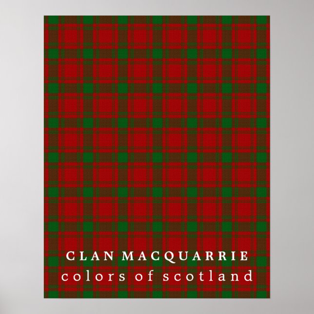 Poster Clan MacQuarrie Couleurs de Tartan écossais (Devant)
