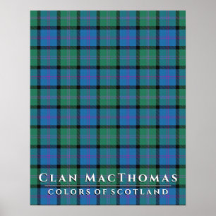 Poster Clan MacThomas Couleurs d'Écosse 2 Tartan Plaid