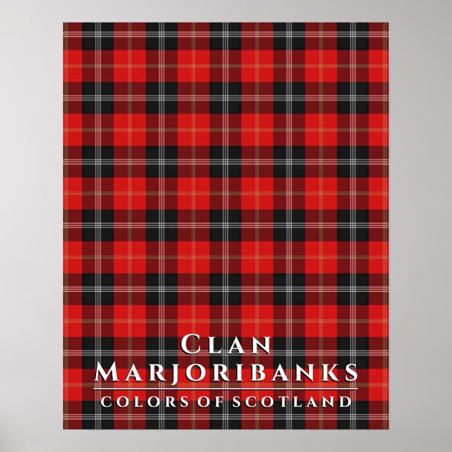 Poster Clan Marjoribanks Couleurs d'Ecosse 2 Tartan (Devant)
