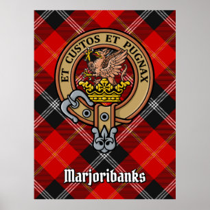 Poster Clan Marjoribanks crête sur Tartan