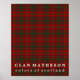 Poster Clan Matheson Couleurs écossaises Tartan