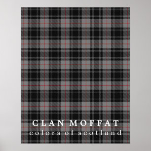 Poster Clan Moffat couleurs écossaise Tartan