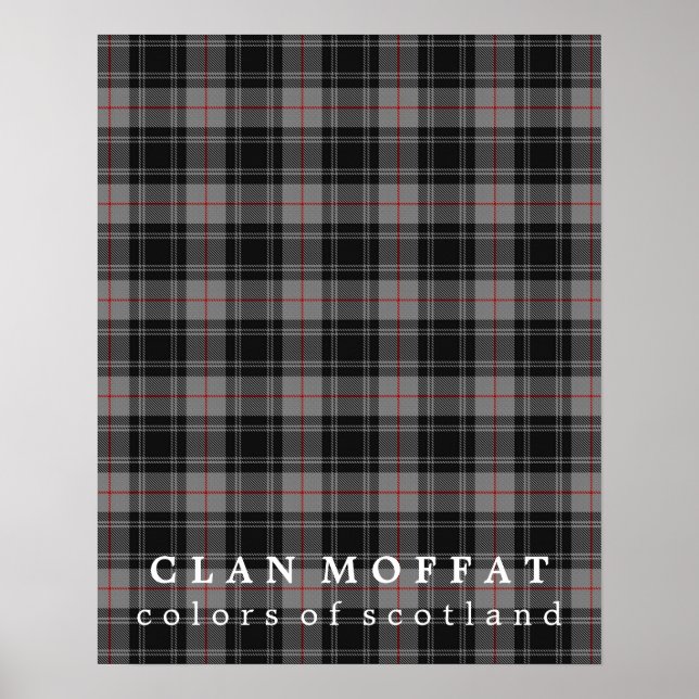 Poster Clan Moffat couleurs écossaise Tartan (Devant)
