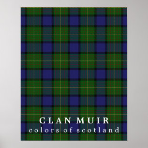 Poster Clan Muir Couleurs écossaises Tartan
