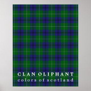 Poster Clan Oliphant Couleurs écossaise Tartan