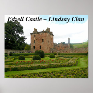 Poster Clan photo branché Lindsay Edzell Castle, Écosse