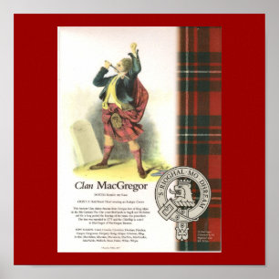 Poster Clan Plaid MacGregor sur toile