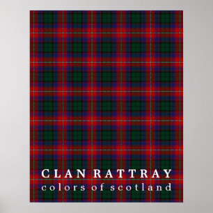 Poster Clan Rattray couleurs écossaise Tartan