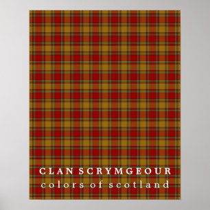 Poster Clan Scrymgeour couleurs écossais Tartan