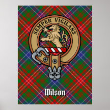 Clan Wilson Crest sur Tartan moderne