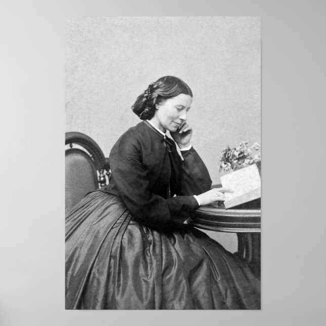 Poster Clara Barton Reading Portrait - 1865 (Devant)