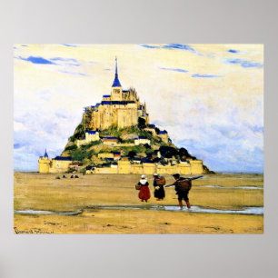 Poster Clarence Gagnon, Mont-Saint-Michel, Matin