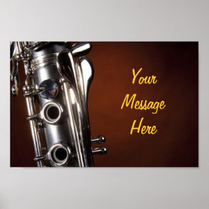Poster Clarinet avec message personnalisé