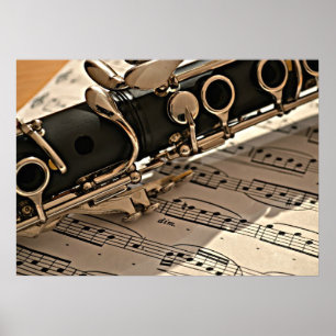 Poster Clarinet Closeup
