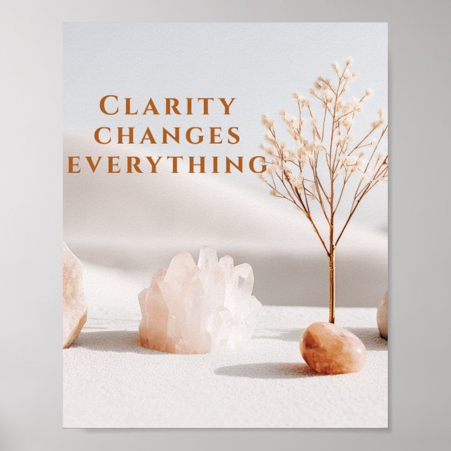 Poster Clarity Changes Everything | Neutral Minimalist (Devant)