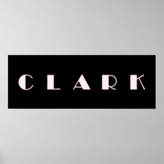 Poster CLARK Alphabet Lettre Nom Art