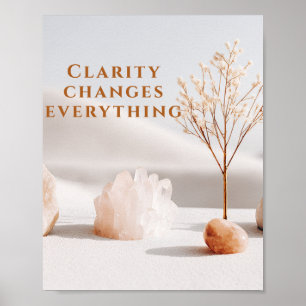 Poster Clarté change tout Minimaliste Neutre