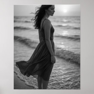 Poster “Clarté côtière — Art du calendrier de voyage solo