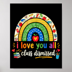 Poster Classe d'amour congédiée professeur dernier jour d