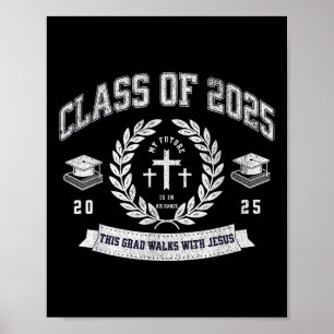 Poster Classe De 2025 Christian Graduation Religieux Grad