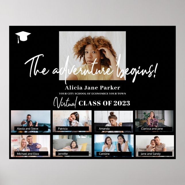 Poster Classe de diplôme de l'année photo personnalisée (Devant)