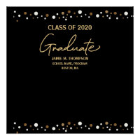 Classe de Graduation de 2020 Gold/ Black Elegant