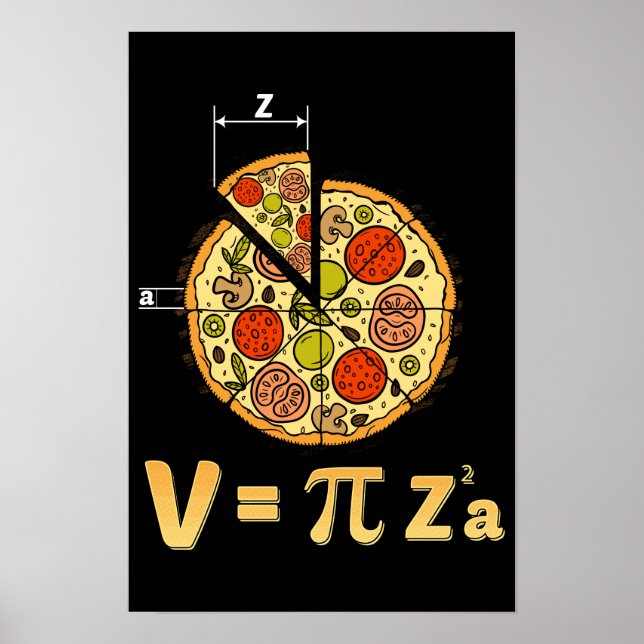 Poster Classe de mathématiques Pi Day Enseignant Pizza Ga (Devant)