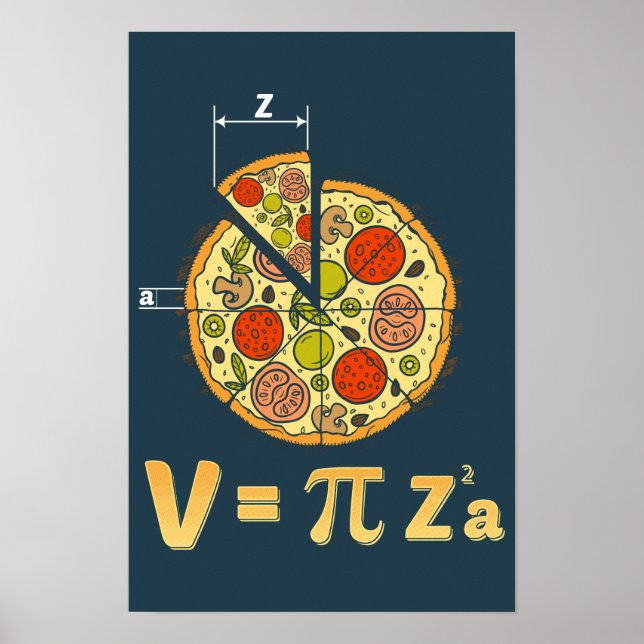 Poster Classe de mathématiques Pi Day Enseignant Pizza Ga (Devant)
