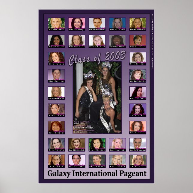 Poster Classe Galaxy Pageant de 2003 (Devant)