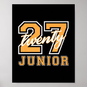 Poster Classe Junior 2027 Graduation Retour À L'École Ora